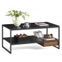 Soffbord Summit Flexi Låda 100 x 55 x 45 cm Trä Svart Brun