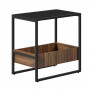 Sidobord 35×55×55 cm Trä Svart/Brun Flexi Låda Spånskiva & MDF Stål...