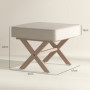 Modern Fotpall - Pall Mjuk Sits Beige