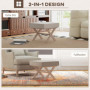 Modern Fotpall - Pall Mjuk Sits Beige