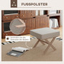 Modern Fotpall - Pall Mjuk Sits Beige
