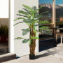 Konstgjord Palm 1,6 m Realistiska Grenar plast med kruka Brun grön