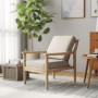 Fåtölj med Armstöd Träram Beige