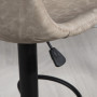 Barstolar 2 st Vintage Beige Läder Höjdjusterbar Svart Bas 42 x 48 x 91-112 cm