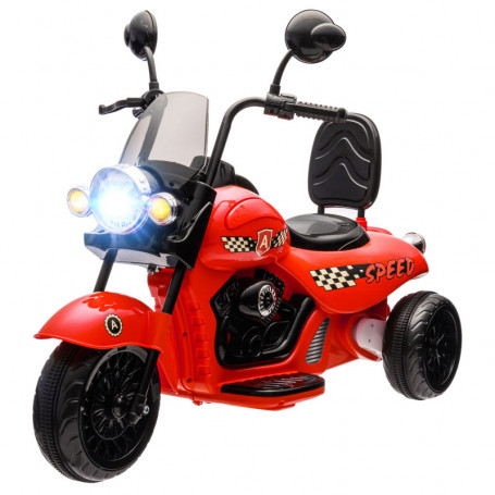 El Motorcykel för Barn 3-5 km/h Trehjulig Röd