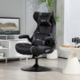 Gaming Stol Fast Bas med Gungfunktion och Högtalare, Konstläder, Gr...