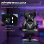 Gamingstol Fast Bas Fällbara Armstöd Grå Läder 67 x 71 x 112 cm