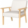 Fåtölj i Scandi Design Kräm Träram 64 x 70 x 72 cm