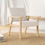 Fåtölj i Scandi Design Kräm Träram 64 x 70 x 72 cm