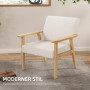 Fåtölj i Scandi Design Kräm Träram 64 x 70 x 72 cm