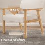 Fåtölj i Scandi Design Kräm Träram 64 x 70 x 72 cm