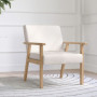 Fåtölj i Scandi Design Kräm Träram 64 x 70 x 72 cm