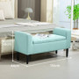 Bänk med Förvaringsutrymme 116 x 44 x 58 cm Grön Linne