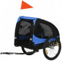 Cykelvagn till Hund Hopfällbar 140 x 71 x 83 cm, Blå