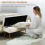 Bänk med Förvaring Metallram 102 x 35 x 43 cm Beige, Guldben