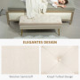 Bänk med Förvaring Metallram 102 x 35 x 43 cm Beige, Guldben