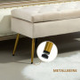 Bänk med Förvaring Metallram 102 x 35 x 43 cm Beige, Guldben