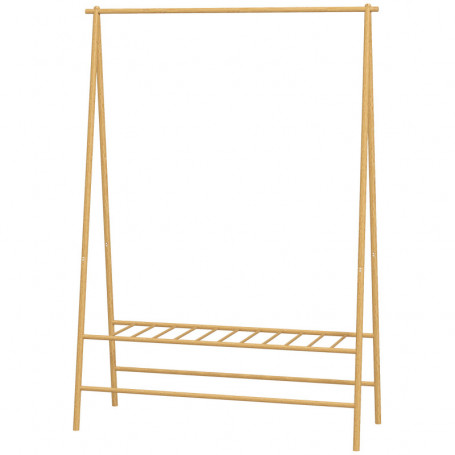 Fristående Klädställning i Bambu med Skoställ 116 x 43,5 x 160 cm