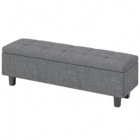 Bänk med Förvaring Mörkgrå 138 x 40 x 45 cm