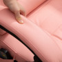 Ergonomisk Kontorsstol med 7 Massagepunkter, Fotstöd Läder Rosa