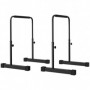 2x Push Up Bars Höjdjusterbar 80-105 cm Svart