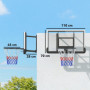 Väggmonterad Basketkorg med Fjäderrina Inomhus/Utomhus