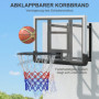 Väggmonterad Basketkorg med Fjäderrina Inomhus/Utomhus