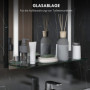 Badrumsspegel med LED-belysning, Glashylla 50 x 12 x 70 cm