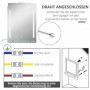 Badrumsspegel med LED-belysning, Glashylla 50 x 12 x 70 cm