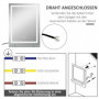 LED Badrumsspegel Dimbar Anti-Fog Touch Switch, Hylla 50 x 70 cm Silver