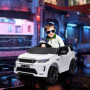 Elbil för Barn med Fjärrkontroll, Land Rover Discovery Vit