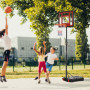 Höjdjusterbar Fristående Basketkorg med Nät och Hjul 205-261 cm