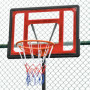 Höjdjusterbar Fristående Basketkorg med Nät och Hjul 205-261 cm