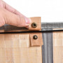 Tvättkorg 100 L Bambu Vikbar Med Lock & Tvättbart Innerfoder Grå 52...