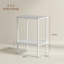 Sidobord med Hylla Metallram Vit 40 x 30 x 52,2 cm