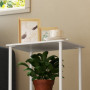 Sidobord med Hylla Metallram Vit 40 x 30 x 52,2 cm