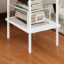 Sidobord med Hylla Metallram Vit 40 x 30 x 52,2 cm