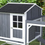 Hönshus med Holk Box 1,9 m² yta, Gran Grå