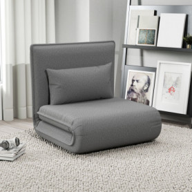 Multifunktionell 3-i-1 Golvstol med Justerbart Ryggstöd och Inbyggd...