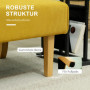 Manchester Soffa 2-sits Träben Gul 110 x 62 x 85 cm