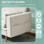 Bäddsoffa 2-sits Justerbart Ryggstöd Beige