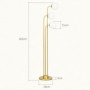 Modern Golvlampa 3 Lampor Guld 165 cm (H)