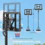 Basketkorg med Höjdjusterbart Ställning 235-305 cm Metallram