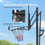 Basketkorg med Höjdjusterbart Ställning 235-305 cm Metallram