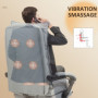 Ergonomisk Kontorsstol med Massagefunktion, Fotstöd Ljusgrå Linne