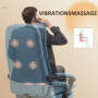 Ergonomisk Kontorsstol med Massagefunktion, Fotstöd Blå Linne