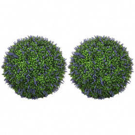 Konstväxt 2 st Cederbuskar med UV-beständiga Löv Ø42 cm