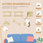 Katt Klättervägg / Tak Set med Klöspelare Beige