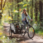 Cykelvagn - Joggingvagn för Barn 2-in-1 Grå Svart