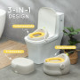3-in-1 Pottstol med Avtagbar Potta och Trapppall